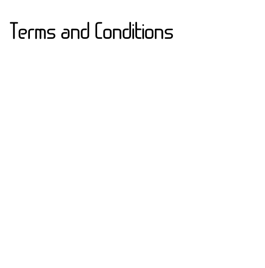 Terms and Conditions 
